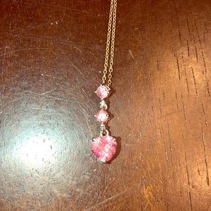 10k Pink Sapphire Heart pendant